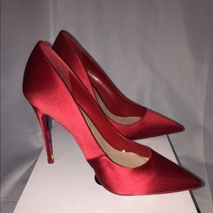 ALDO Velvet Red Heels